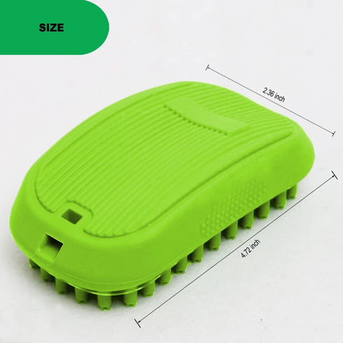Rubber Dog Bath & Massage Brush, Cat Shampoo Brush Scrubber Shower Wash Scrub Curry Comb with Soft Silicone Bristles for Short & Long Hair Pets...