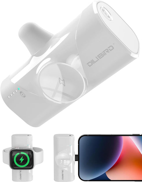Travel Essentials Portable Charger for iPhone 14 Compact Connector Charging Battery 4500mAh Mini Power Bank Compatible with Apple Watch 9/Ultra2/8...