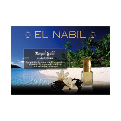 El nabil royal gold arabian perfume oil | royal oil | fragrance perfume oil | perfume oils for women and men | vanilla perfume oil | 0.17 Fl Oz (R...