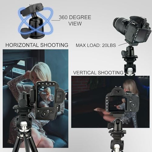 Acuvar Universal Tablet Tripod Mount and Universal Smartphone Mount Holder for All Smartphones and Tablets (10) Tablet Mount + Ball Head...