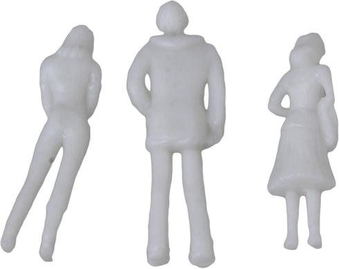 BQLZR White Unpainted Architectural 1:75 Scale Model Figures for Placed on Cakes, Railway Models, Building models, Dioramas,6 Types of poses,Make ...