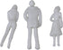 BQLZR White Unpainted Architectural 1:75 Scale Model Figures for Placed on Cakes, Railway Models, Building models, Dioramas,6 Types of poses,Make ...