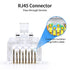 100 Pack Cat 6 Pass Through RJ45 Connector Unshield Modular Crimp Network Plug for Cat6, Cat6e, Cat5, Cat5e UTP Solid or Stranded Ethernet Cable...