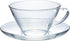 Hario Wide Tea Cup and Saucer Set, 230ml...