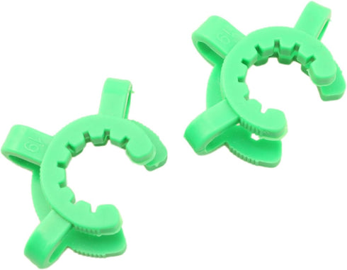 8PCS Laboratory Plastic Tube Clamp 19mm Green Ground Glass Joint Frosted Joint Standard Conical Interface Clamp Suitable for Any Scientific or Hom...