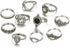 Rings Black Rings Goth Rings for Women Rings for Teen Girls Womens Rings Cute Rings Stackable Rings Set?12Pcs(Rings Size 3.5,4,5,5.5,6,6.5)...