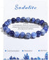 Pingyongchang Healing Crystal Stone Bracelets for Women Men Stress Relief Anxiety Yoga Bracelet Semi-Precious Gemstone Bracelets Healing Gifts bir...