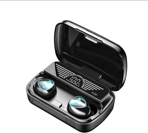 Damix Wireless Earbuds Bluetooth Headphones Water Repellent for iOS/Android & Laptop with Bluetooth BT 5.2 Noice Cancellation LED Light & Display ...