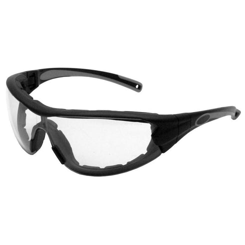 Gateway Safety 21GB79 Swap Wraparound Hybrid Eye Safety Glasses/Goggles, Clear Anti-Fog Lens, Black Frame with Foam Edge...
