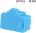 uxcell 20pcs RJ45 Silicone Protectors Ethernet Hub Port Anti Dust Cap Cover, Blue...