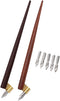 Professional Manga Gothic Pen Dip Pen Calligraphy Drawing Pen Kit, 2 Pen Holders Handles, 7 Nibs (2 Fountain Pen Nib, 5 Flat Nib) - Brown Wood and...