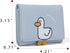 Women Wallet Cute Duck Rabbit Small Trifold Credit Card Case Organizer ID Window for Teen Girls (Blue Duck)...