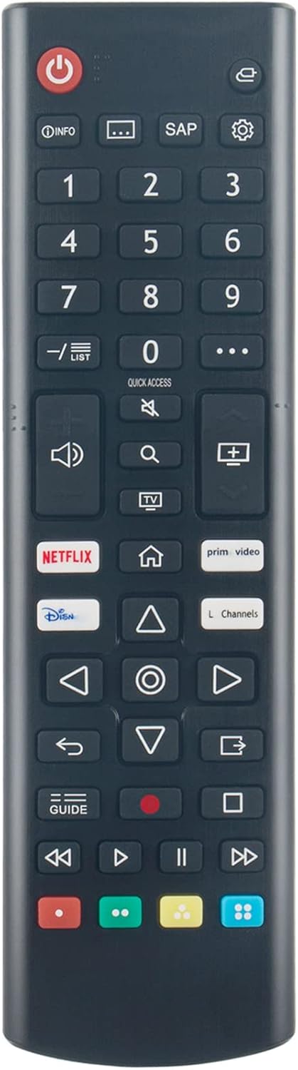 AKB76037601 Replace Remote Control fit for LG TV 2021 Model LED HD 4K Smart UHD HDTV with Prim-Video Disny Netflx Channels Buttons 43UP7000PUA 32L...