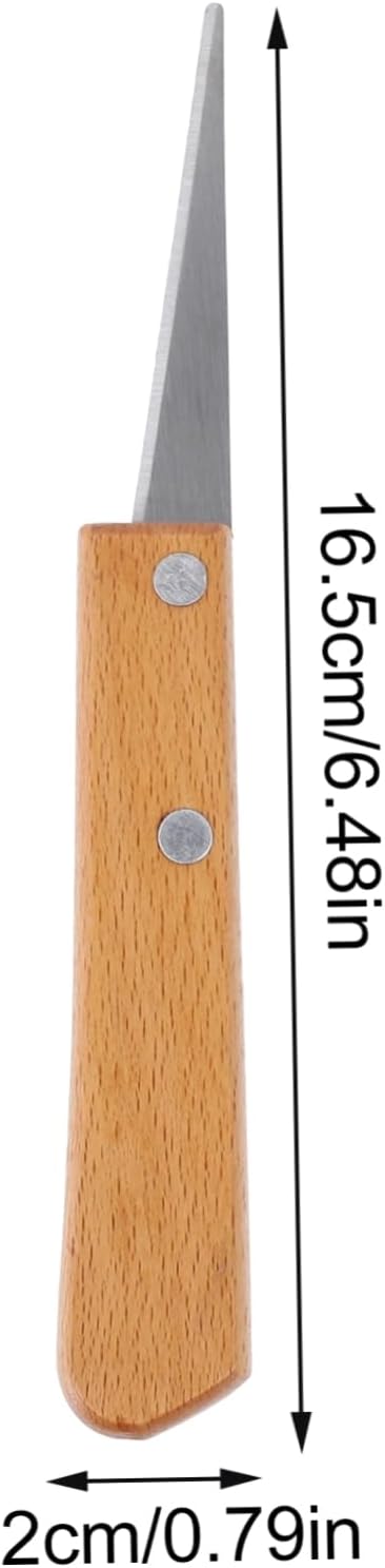 EXCEART 6 Pcs Engraving Patch Wooden Handle Fettling Polymer Clay Tools Polymer Pocket Fettling Japanese Pocket Wooden Clay Tools Art Tool Stainle...