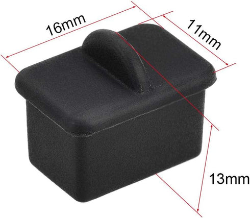 uxcell 20pcs SFP-A Silicone Protectors Port Anti Dust Cap Cover Black...