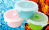 3Pack Collapsible Silicone Food Storage Containers with Lid 40OZ Foldable Lunch Bowl for Microwave Freezer Dishwasher Safe 800ml...