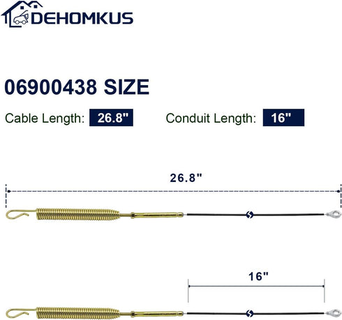 06900438 Auger Upper Traction Cable Fits for Ariens Compact 20 24, Classic 24 E, SNO-Tek 24 28 120V Snow Blower...