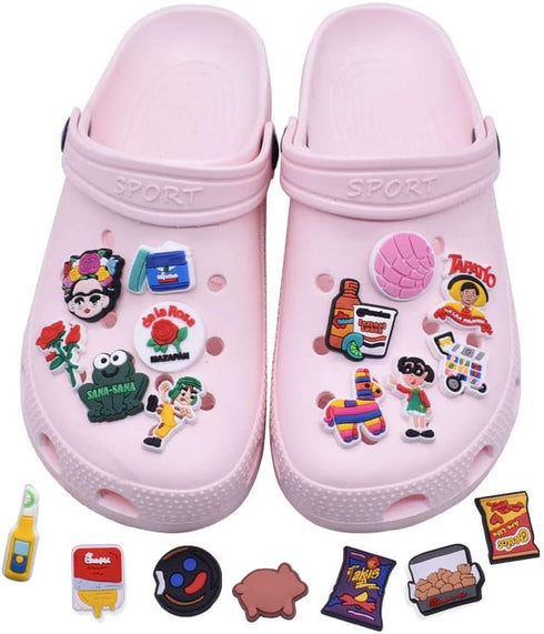 100Pcs Mexican Shoe Charms for Clog Sandals, Mexico Themed Charms for Teen kids Adults Women Men Boys Girls Party Favor Birthday Gifts...