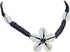 BlueRica Braided Black Cord Choker Necklace with Cowrie Shell Flower Pendant...