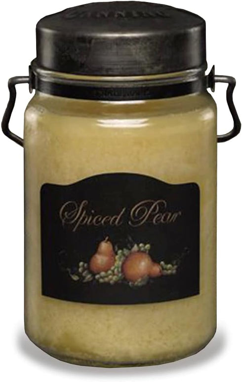 McCall’s Candles | Spiced Pear | 26 oz Scented Candle | USA-Poured | Vintage Rustic Jar | Cozy Fall-Inspired Fragrance...