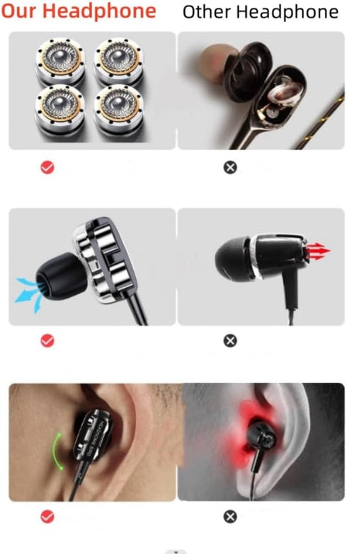 3.5mm Headphones Wired Earbuds with Microphone Noise Cancelling Earphone HiFi Stereo in Ear Buds for Samsung Switch Kindle MP3 Players...