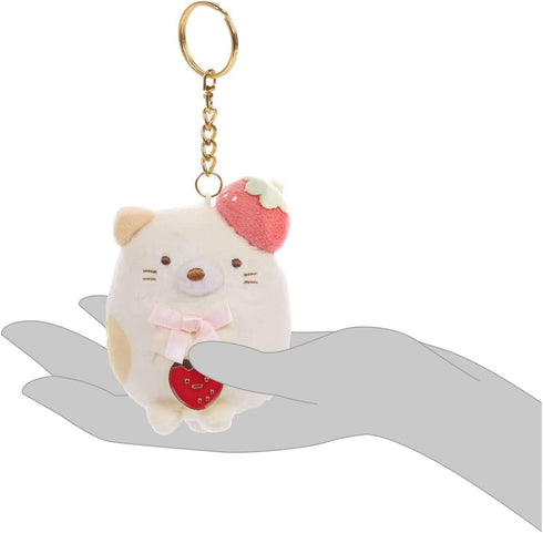 SUMIKKOGURASHI Neko San-X Original Strawberry Series Keychain...