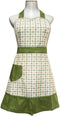 Cute Lovely Unique Design Women Girls Ladies Retro Apron with Chic Pocket for Cooking Kitchen, Green...