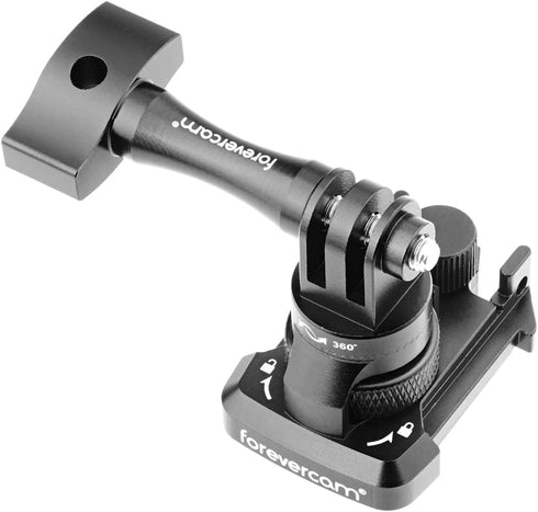 Aluminum Buckle Clip Basic Base Mount+Hand Tighten Screw with 360 Degree Rotate & Lock Protector, Perfect for GoPro Clip mounts & Replace The Plas...