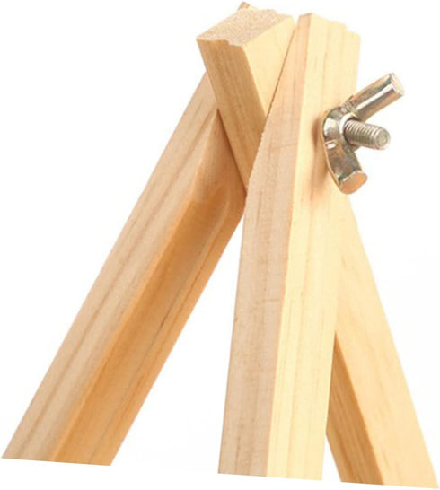 1pc Picture Frame Holder Stand Card Stand Canvas Stand Desktop Stand Photo Holders Table Tripod Natural Wood Frame Mini Tripod Easel Photo Frame P...