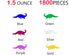 Dinosaur Confetti Metallic Foil Scatter for Dino Theme Birthday Party Celebrations Table Decoration Arts & Crafts DIY Little Kids, Boys, Children,...