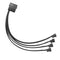 Molex to 4 Pin Fan Adapter for 3 Pin 4 Pin PC Case 12V Cooling Fans Molex to Fan Splitter Power Cable, 13 inch (1 Pack(1 to 4))...