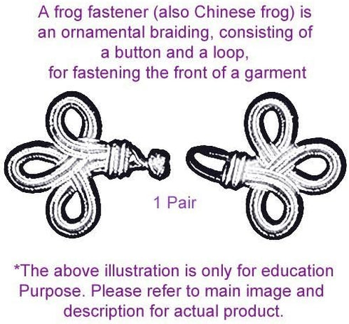 Chinese Frogs Button Closures Hook & Eye Fastener - Sewing Quilting Renaissance Dance Hawaiian Bridal Costumes Outfit Drapery Home Decor-Black/Whi...
