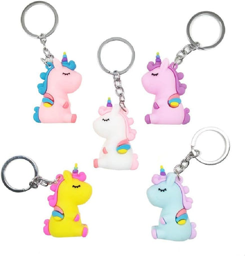 5 Pack Unicorn Keychain, Key Ring, Unicorn pendant, Unicorn Toys, Unicorn Prizes...