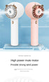Hand held spray mini fan Misting fan portable USB rechargeable water filling spray fan with 3 speeds (cat series, pink)...