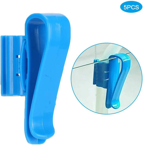 5Pcs/Set Fish Tank Hose Holder Plastic Fish Tank Water Pipe Clamp Fish Tank Water Clip For Fish Tank And Aquarium(blue)...