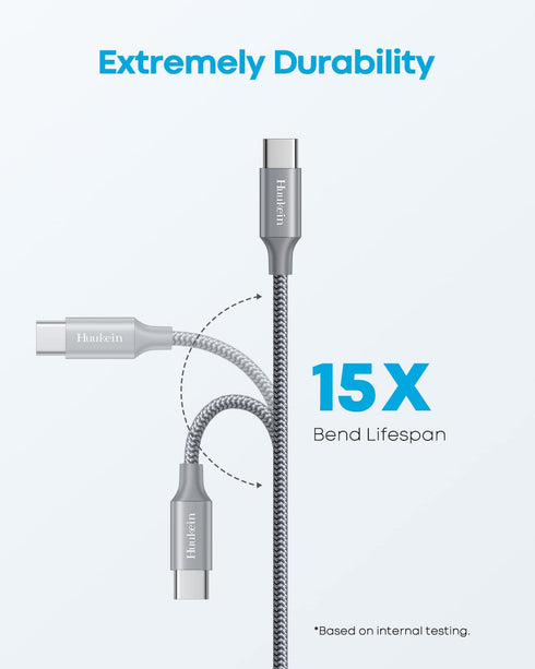Short USB C Cable 1ft, 2-Pack USB A to USB C Charger Cable Fast Charging Cord Braided for iPhone 15 Pro Max Plus, for Samsung Galaxy S22 S21 S20 S...