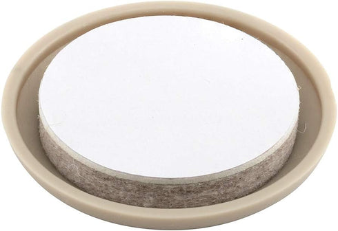 Prime-Line MP75141 1-11/16 In. Round Adhesive Tan Hard Plastic Slider (4 Pack)...