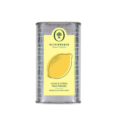 Cold Pressed Lemon Olive Oil by Oliviers & Co | Extra Virgin Olive Oil with Fresh Whole Lemons | Gourmet Italian EVOO for Seafood, Vegetables & De...