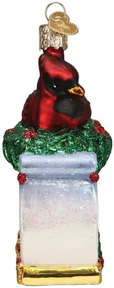 Old World Christmas Ornaments Memorial Cardinal Glass Blown Ornaments for Christmas Tree...