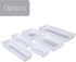 Smart Design Plastic Drawer Organizer - Set of 3-6.75 x 3.75 Inch - Non-Slip Lining and Feet - BPA Free - Utensils, Flatware, Office, Personal Car...