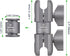 FANAUE Composite Double Socket Swivel Arm,DA-100PRO 3.7" Length, Aluminum Construction, Compatible with RAM Mounts B Size 1" Ball Components...