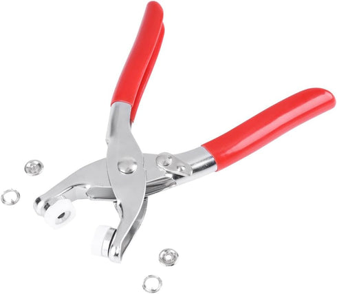 Press Stud Pliers Heavy Duty - 120 Pcs Buttons+1 Pliers+1 Punch Tool 120 Sets Mix Colors Metal Prong Snap Buttons Fasteners Press Studs and Plier ...
