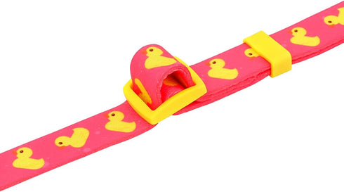 HDE Nylon Dog Collar Adjustable Soft Puppy Collars for Small Medium Large Dogs Ducks Pink - L...