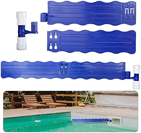 Pool Skimmer,Hands Free Pool Leaf Skimmer,Work with Most Skimmer Systems on above-Ground and in-ground Pools,6.7 Inches to 4 Inches (Blue)...