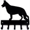 German Shepherd #1 Key Holder Dog Leash Hanger for Wall - Large 9 inch Wide with 5 Hooks - Made in USA...