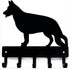 German Shepherd #1 Key Holder Dog Leash Hanger for Wall - Large 9 inch Wide with 5 Hooks - Made in USA...