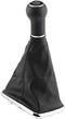 Qiilu 5 Speed Car Gear Shift Knob Gearstick Gaiter Boot Manual Shift Boot Kit for Golf4/Jetta/ 1999-2004...