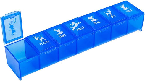 EZY DOSE Pets Weekly (7-Day) Pill Case, Medicine Planner, Vitamin Organizer Box for Dogs, Convenient and Easy to Use, Large Compartments, Convenie...