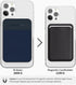 Sinjimoru for MagSafe Wallet, Strong Magnetic Wallet for iPhone 15 14 13 12, Stretchy Magnetic Card Holder for IDs, Cash, Keys, etc. M-Basic Navy....