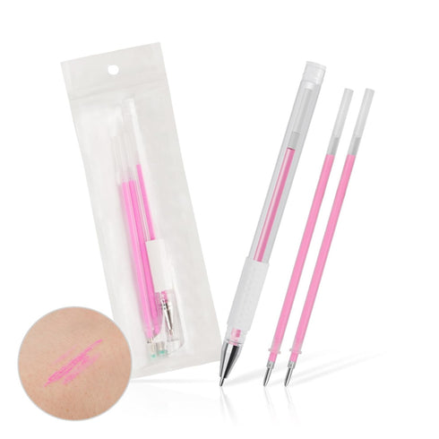 Eyebrow microblading Marker Pen,Skin Marker Pen,Eyebrow Permanent Makeup Position Mapping Mark Tools (Pink)...